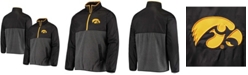 G-III Sports by Carl Banks Men's Gray, Black Iowa Hawkeyes College Advanced Transitional Half-Zip Jacket